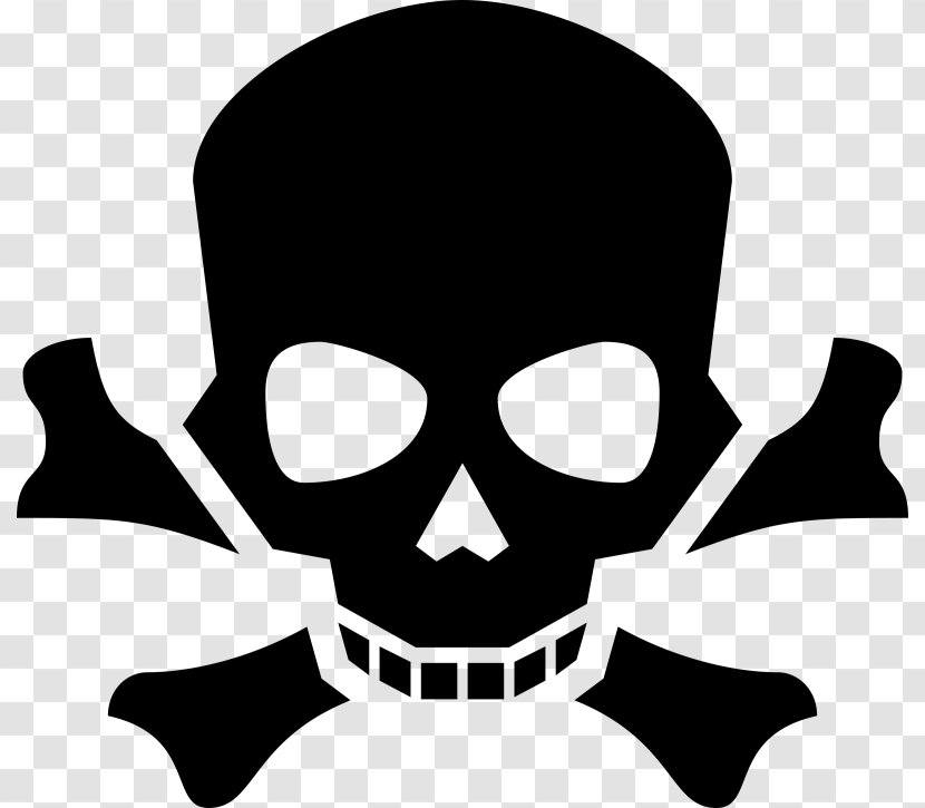 Skull And Crossbones Poison Human Symbolism - Skeleton Transparent PNG