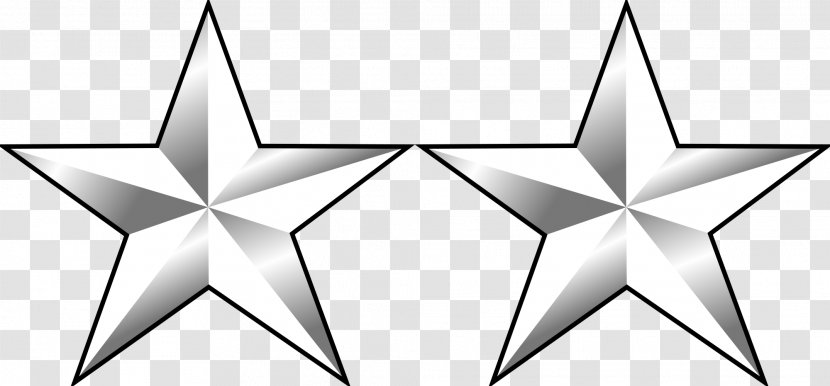 Six-star Rank United States Army Officer Insignia Two-star General - WHITE STARS Transparent PNG