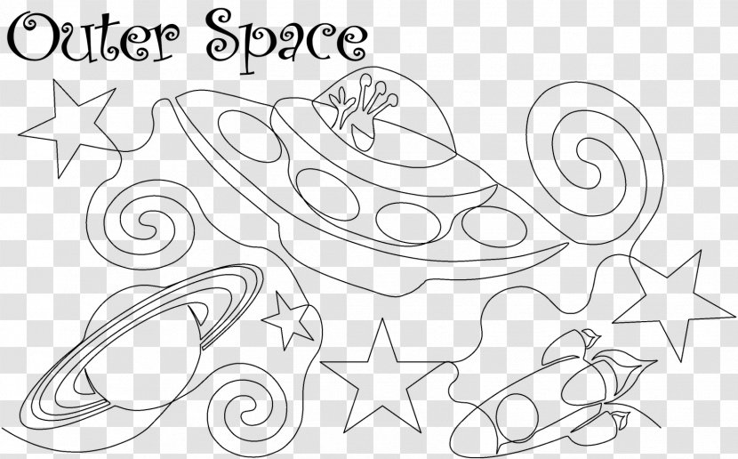 Drawing Art Monochrome - Organism - Outer Space Transparent PNG