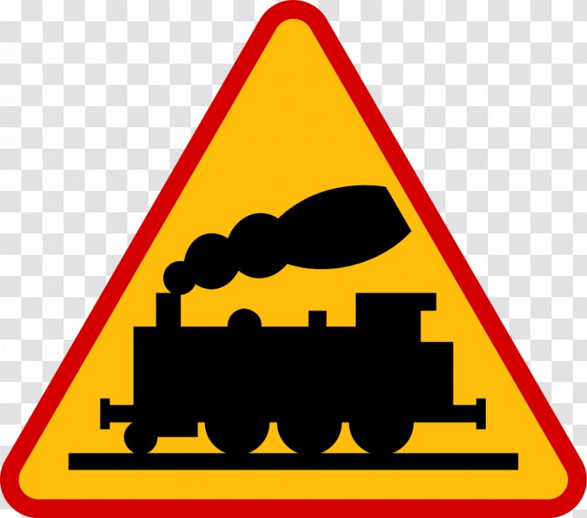Rail Transport Warning Sign Level Crossing Road - Highway - Polish Transparent PNG