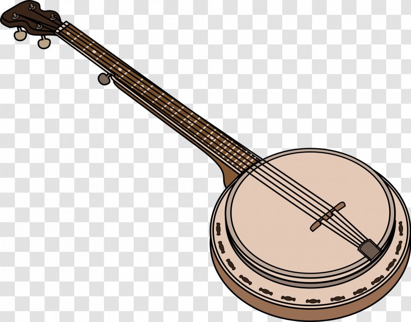 Clip Art Banjo Vector Graphics Illustration Openclipart - Lute - Musical Instruments Transparent PNG