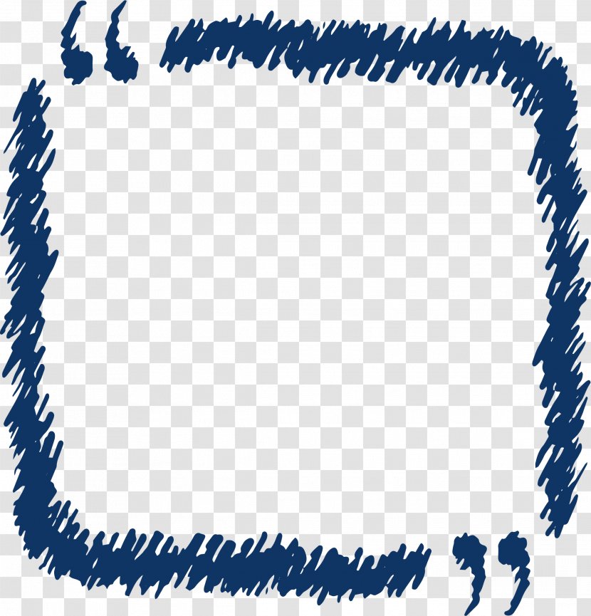 Quotation Mark Computer File - Blue Graffiti Hand Drawing Reference Box Transparent PNG