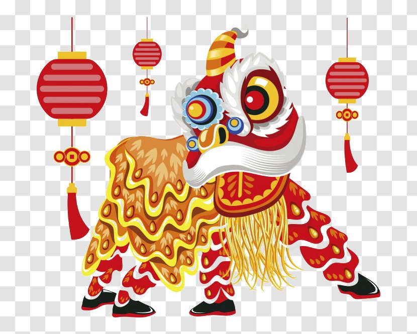 Lion Dance Chinese New Year Illustration - Cartoon Transparent PNG