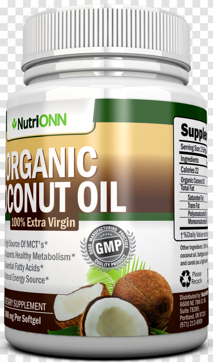 Superfood Coconut Oil Dietary Supplement Softgel Organic Food - Skin Transparent PNG