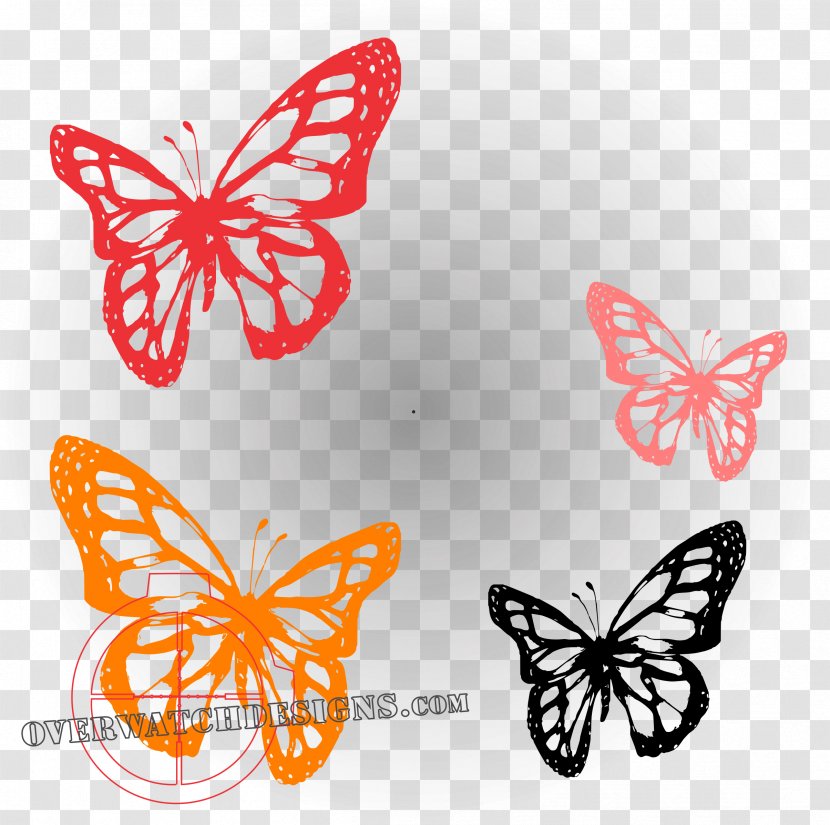 Desktop Wallpaper Monarch Butterfly Peach Flower Image - Invertebrate Transparent PNG
