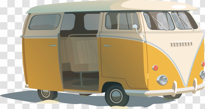 Bus Volkswagen Type 2 Travel Car - Vehicle - Cartoon Elements Transparent PNG