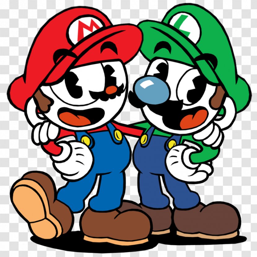 Mario & Luigi: Superstar Saga Cuphead Super Bros. - Paper Cup Transparent PNG