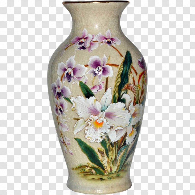 Vase Ceramic Porcelain Orchids Japan Transparent PNG