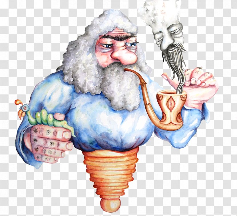 Santa Claus Wish Jinn Drawing - Cartoon Transparent PNG