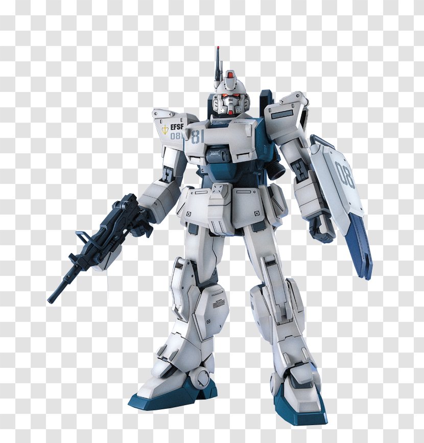 Gundam Model Action & Toy Figures Plastic Bandai MG 1/100 RX-79 Ez8 Easy Eight - Mecha - Watercolor Transparent PNG