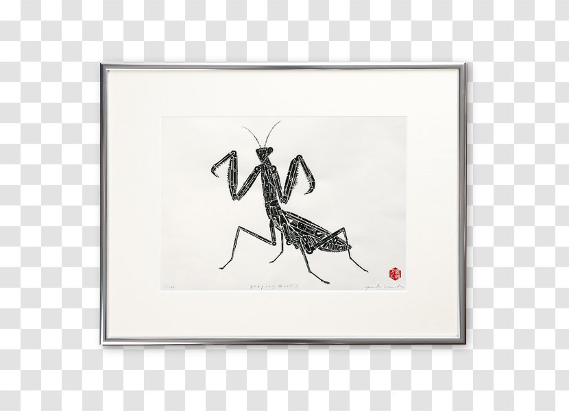 Takezasado Kanamono Art Woodcut Paper - One Club - Praying Mantis Transparent PNG