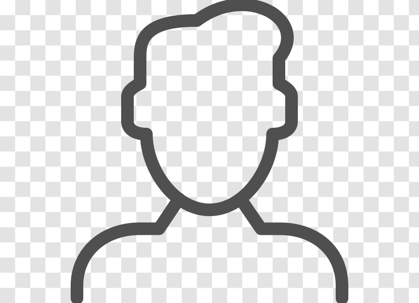 Clip Art Icon Design Male - Black And White - Man Transparent PNG