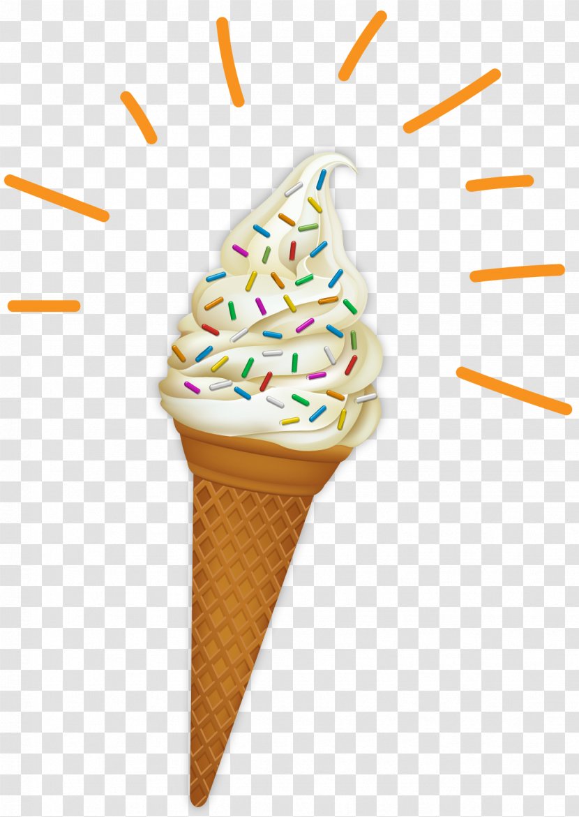 Ice Cream Cones Frozen Custard Sprinkles Vanilla - Cone - Logos Transparent PNG