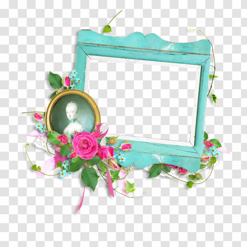 Picture Frames Cyan Blue Image Clip Art - Ornament Transparent PNG