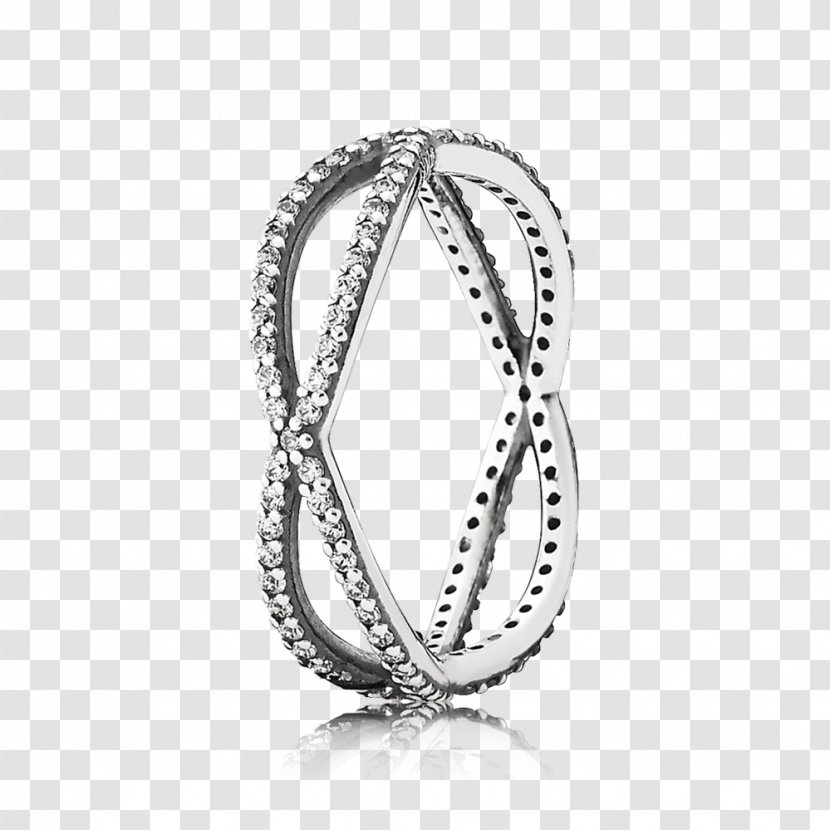 Pandora Crossing Paths Ring Bracelet Silver - Platinum Transparent PNG