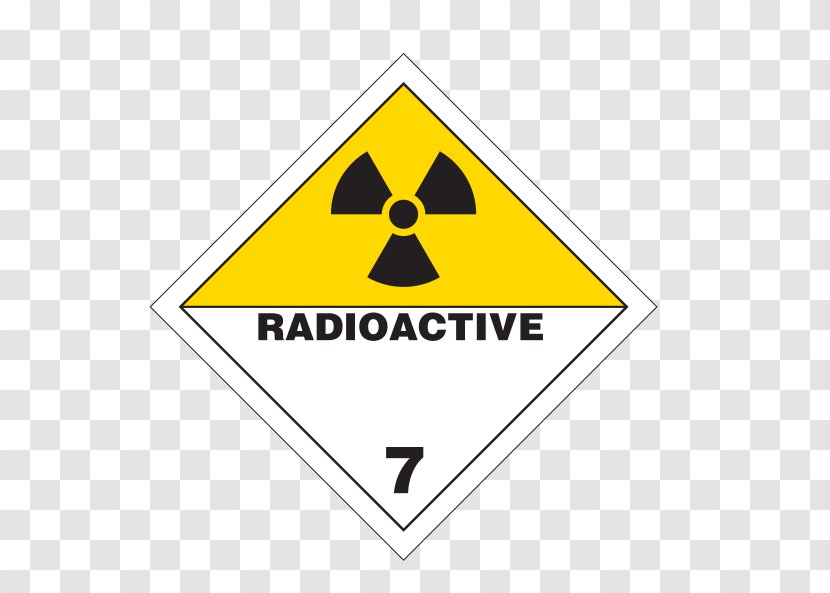 HAZMAT Class 7 Radioactive Substances Dangerous Goods Label Radiation Waste Transparent PNG