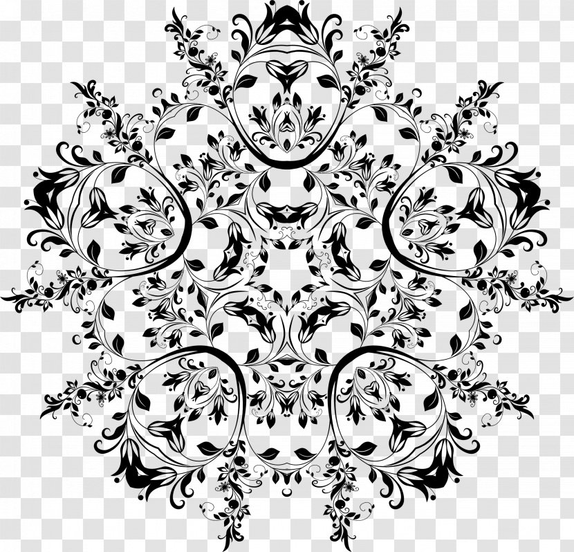 Flower Black And White Floral Design Clip Art Transparent PNG