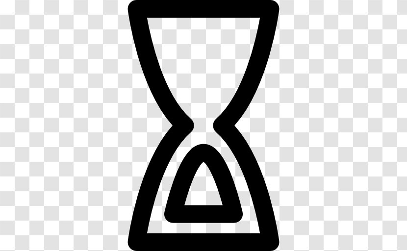 Hourglass - Clock - Black And White Transparent PNG