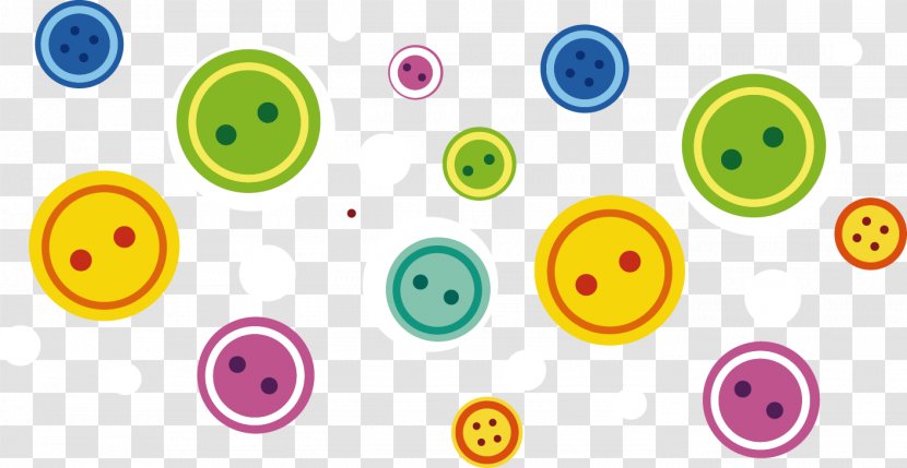 Smiley Clothing Printing - Dyeing - Button Pattern Material Transparent PNG