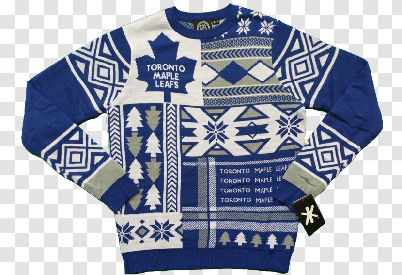Toronto Maple Leafs T-shirt Sleeve Christmas Jumper National Hockey League - Knitting - Ugly Sweater Transparent PNG