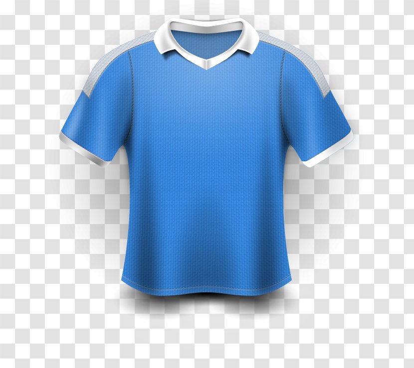 Jersey T-shirt Sleeve Blue Polo Shirt - Uniform Transparent PNG