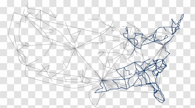 White Symmetry Sketch - Tree - Network Map Transparent PNG