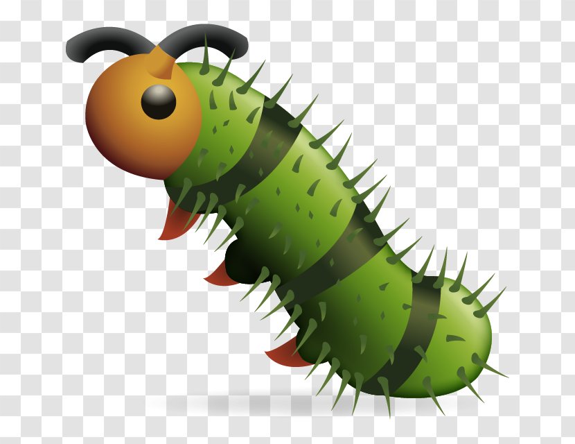 Emoji IPhone Caterpillar - Invertebrate - Bug Transparent PNG