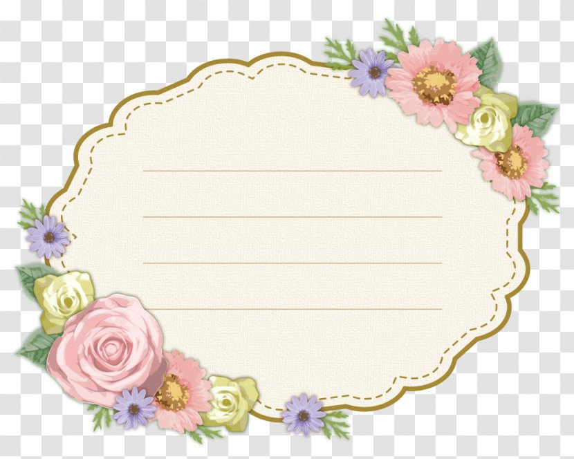 Rose Text Flower - Picture Frames - Border Signs Transparent PNG