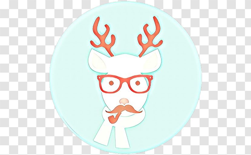 Reindeer - Glasses - Antler Plate Transparent PNG