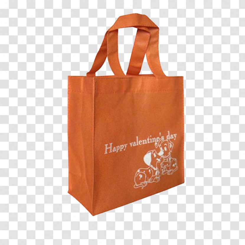 Plastic Bag Paper Reusable Shopping Nonwoven Fabric - Box - Orange Non-woven Bags Transparent PNG