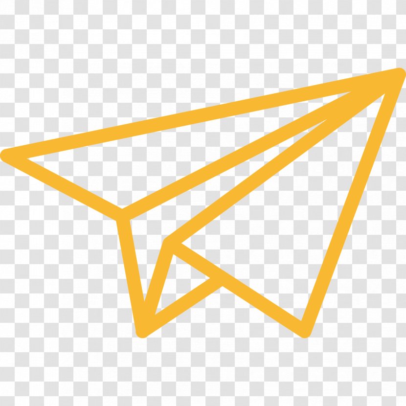Paper Plane Airplane Pivot Brewing - Yellow - Origami Transparent PNG