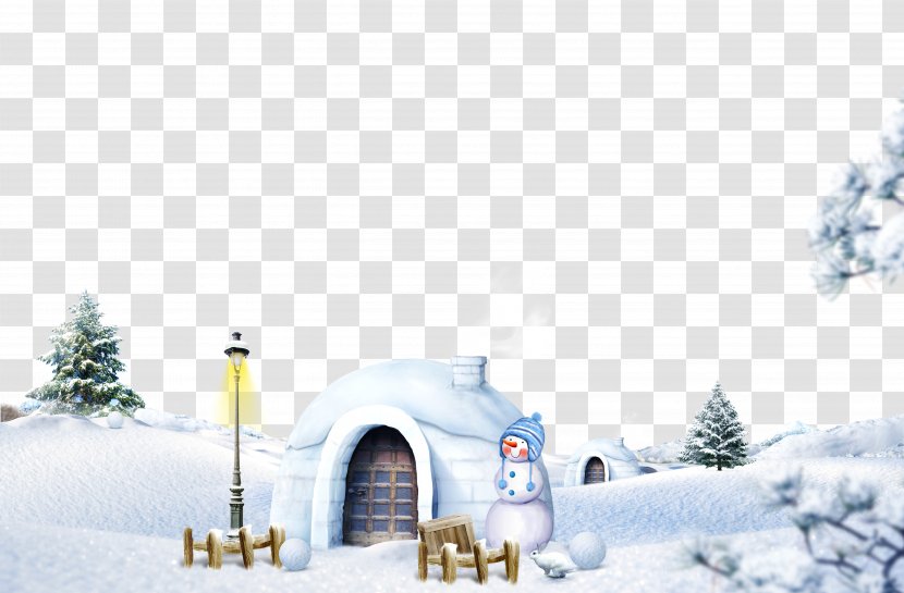 Snow Winter Icon - Home - Igloo Scene Transparent PNG