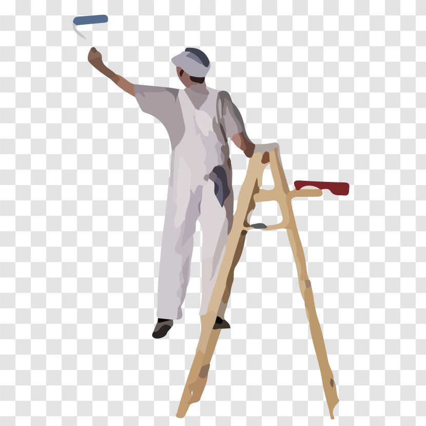 House Painter And Decorator Painting Building - Ladders Transparent PNG