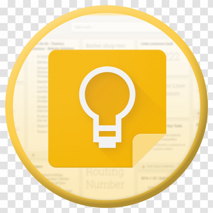 Google Keep Drive Docs Application Software - Yellow Transparent PNG
