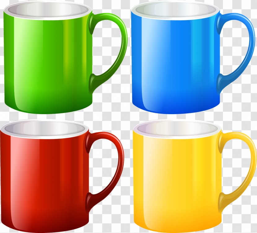 Mug - Blue - Red And Yellow Green Transparent PNG