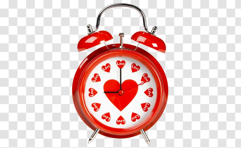 Heart Alarm Clock Valentines Day Wallpaper - Watch Transparent PNG