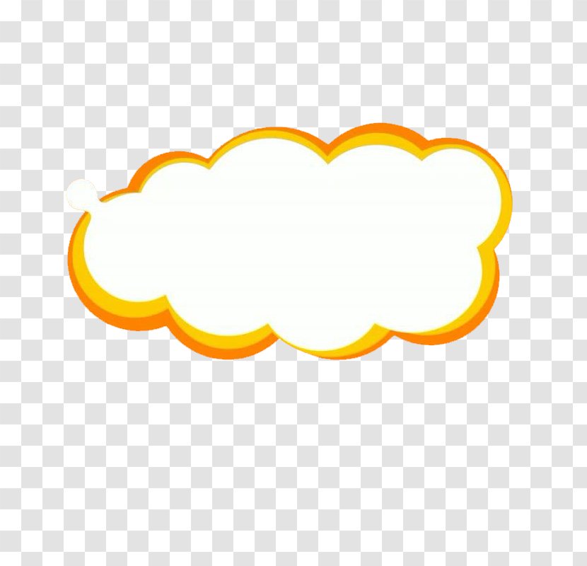 Cloud Computing Clip Art - Yellow Transparent PNG