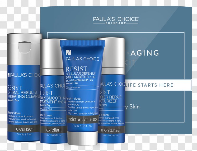 Paula's Choice Resist Anti-Aging Combination To Oily Skin Trialkit Breakouts 7-Piece Kit Xeroderma Ageing Dryness - Cream - Trials Transparent PNG