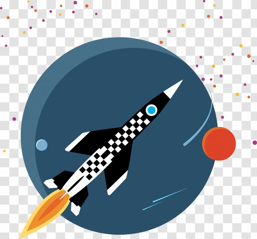 Outer Space Euclidean Vector Clip Art - Exploration - Flying Rocket Material Transparent PNG