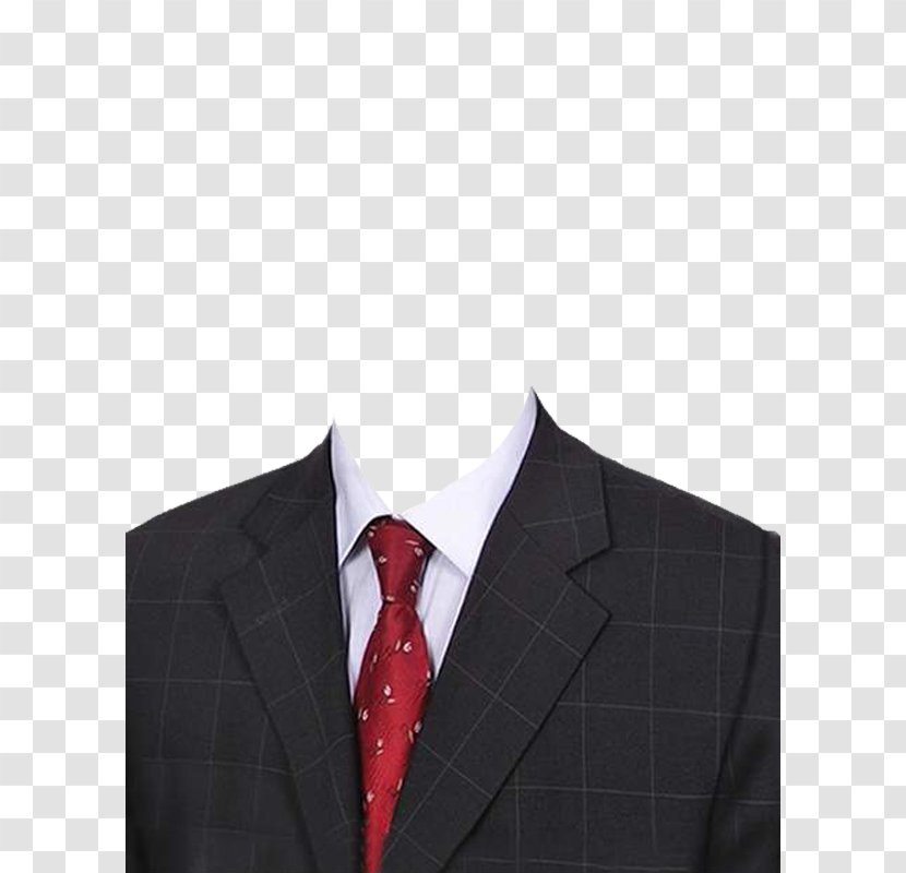 Suit Necktie - Button - Checkered And Red Tie Transparent PNG