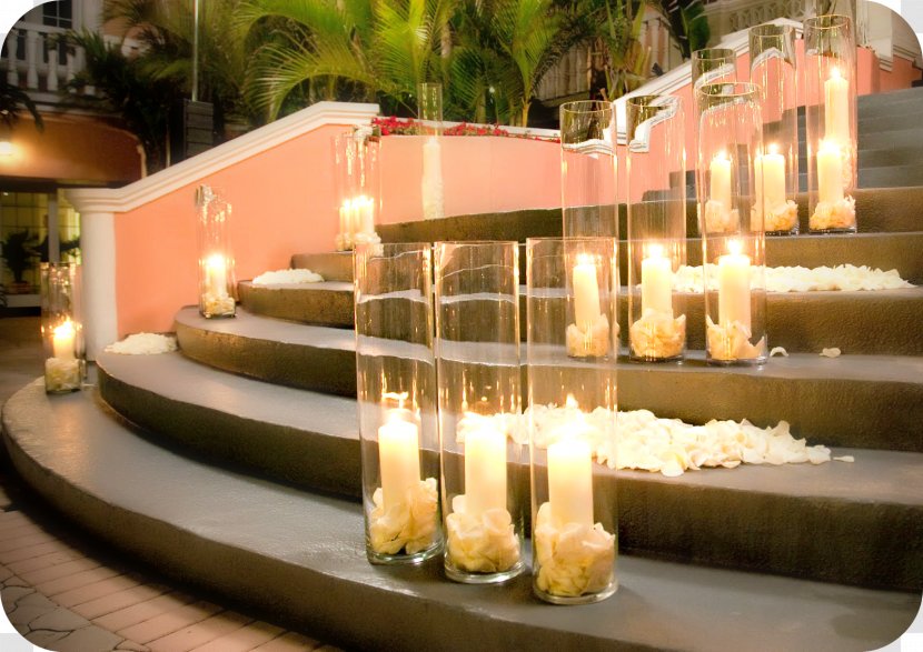 Wedding Reception Centrepiece White Candle Transparent PNG