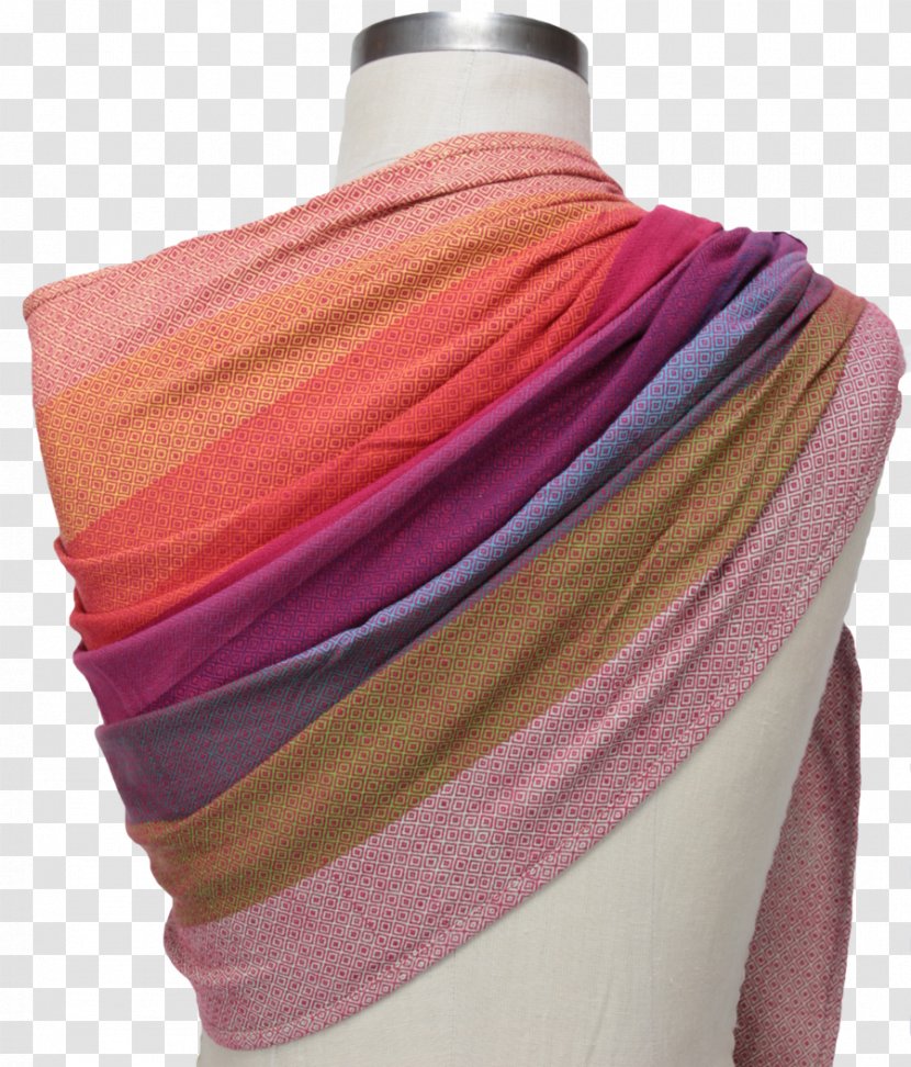 Scarf Shoulder Stole Magenta Wool - Woolen - Rainbow Ring Transparent PNG