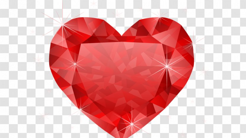 Heart Red Diamonds Clip Art - Gemstone - Peter Pan Transparent PNG