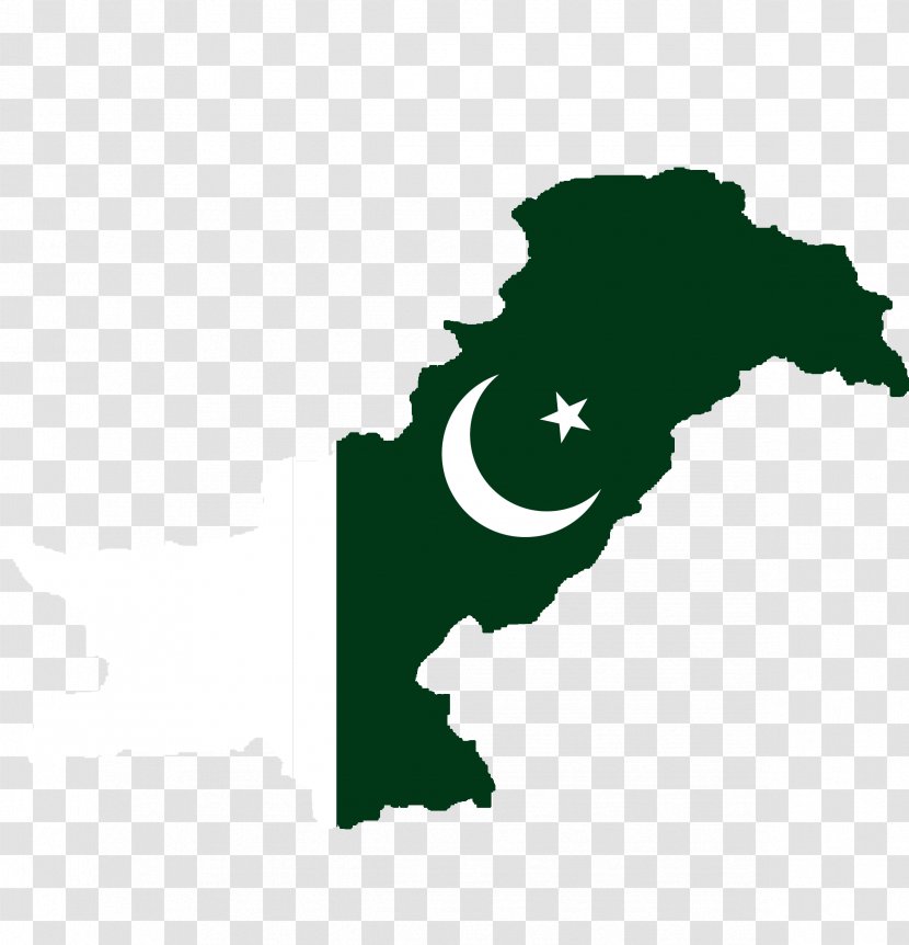 Flag Of Pakistan World Map - Green Transparent PNG