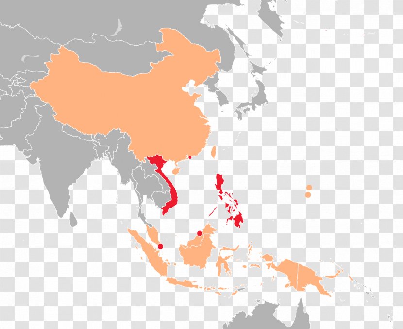 Asia Globe Map World - Mapa Polityczna Transparent PNG