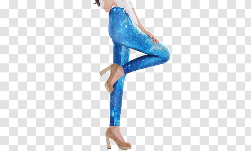 Leggings Turquoise - Trousers - Light Galaxy Transparent PNG