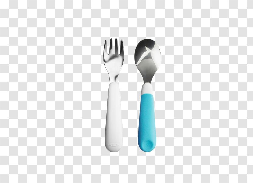 Spoon Fork Cutlery Plate Handle - American Children Baby Suit Blue Water Transparent PNG