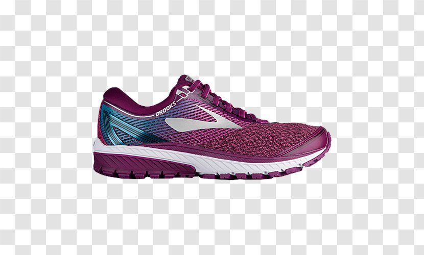 Brooks Women's Ghost 10 Sports Shoes Teal - Footwear - Purple Transparent PNG