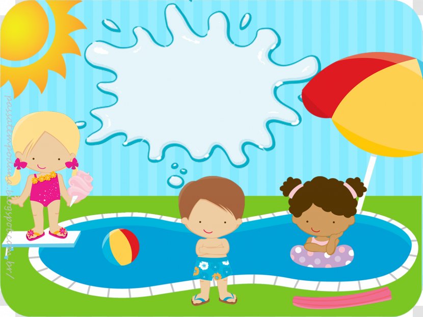 Party Convite Swimming Pool Child Birthday - Scrapbooking - Game Transparent PNG