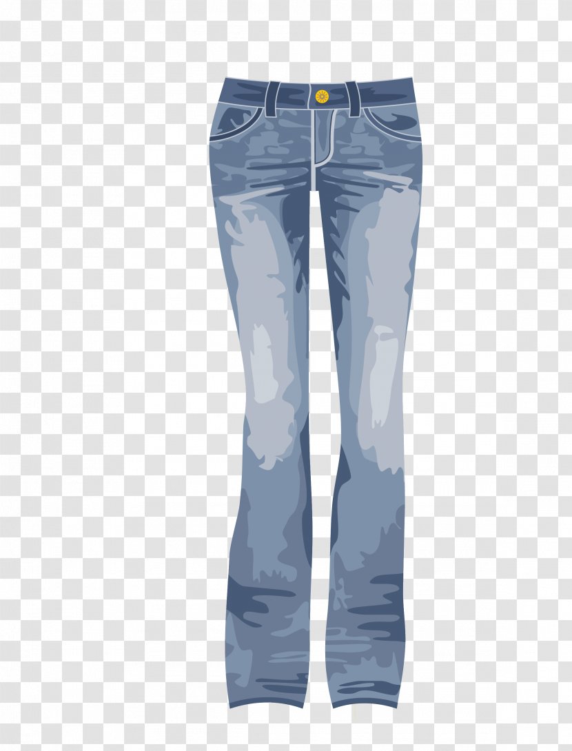 Jeans Blue Clothing - Designer - Vector Ladies Transparent PNG